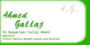 ahmed gallaj business card